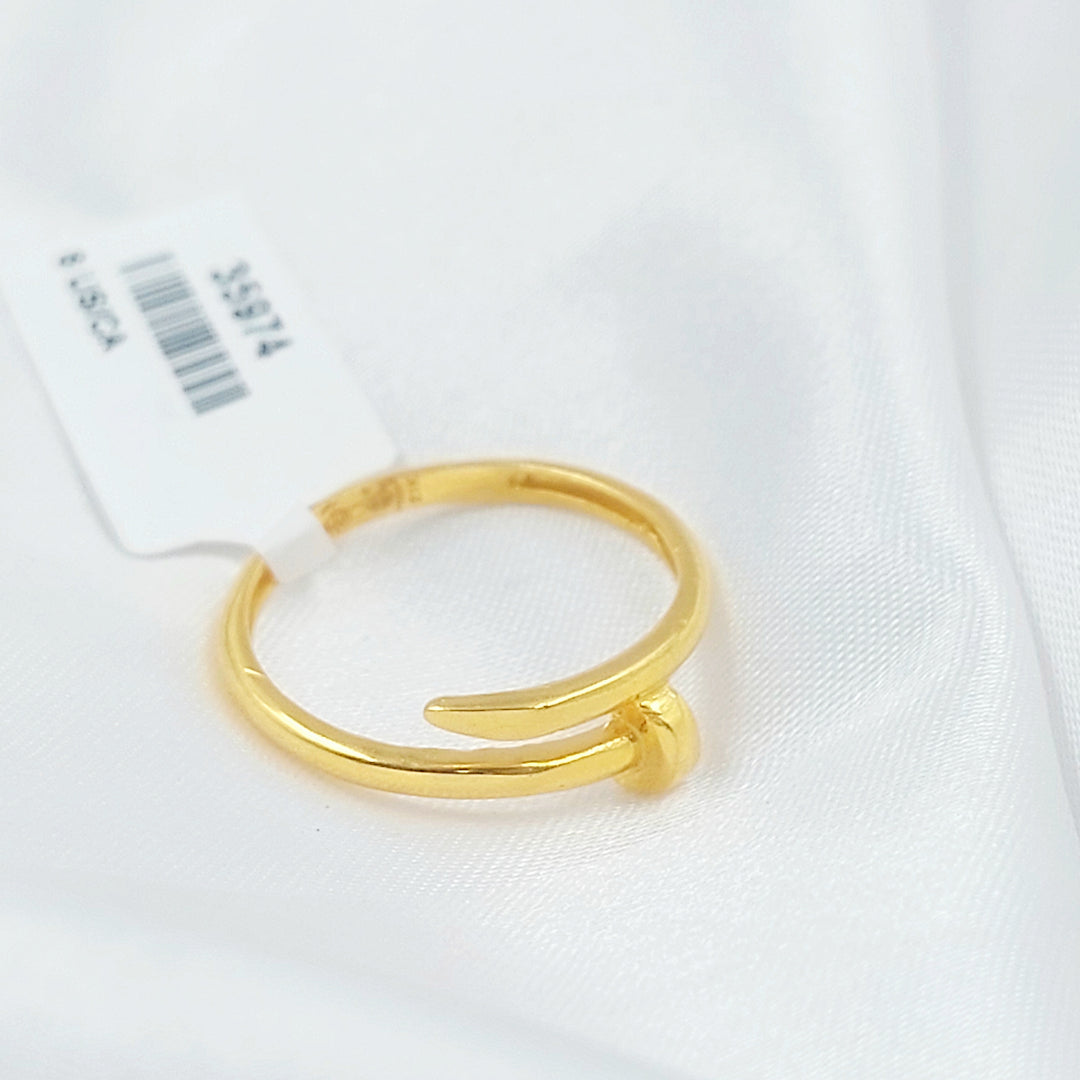 21K خاتم مسمار-مجوهرات الشيخ سعيد-Saeed Jewelry 