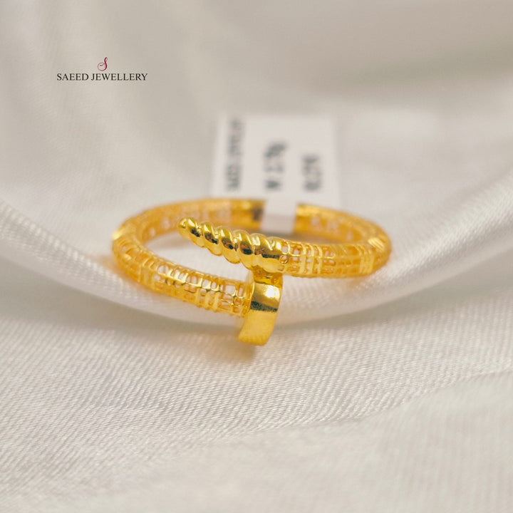 21K خاتم مسمار-مجوهرات الشيخ سعيد-Saeed Jewelry 
