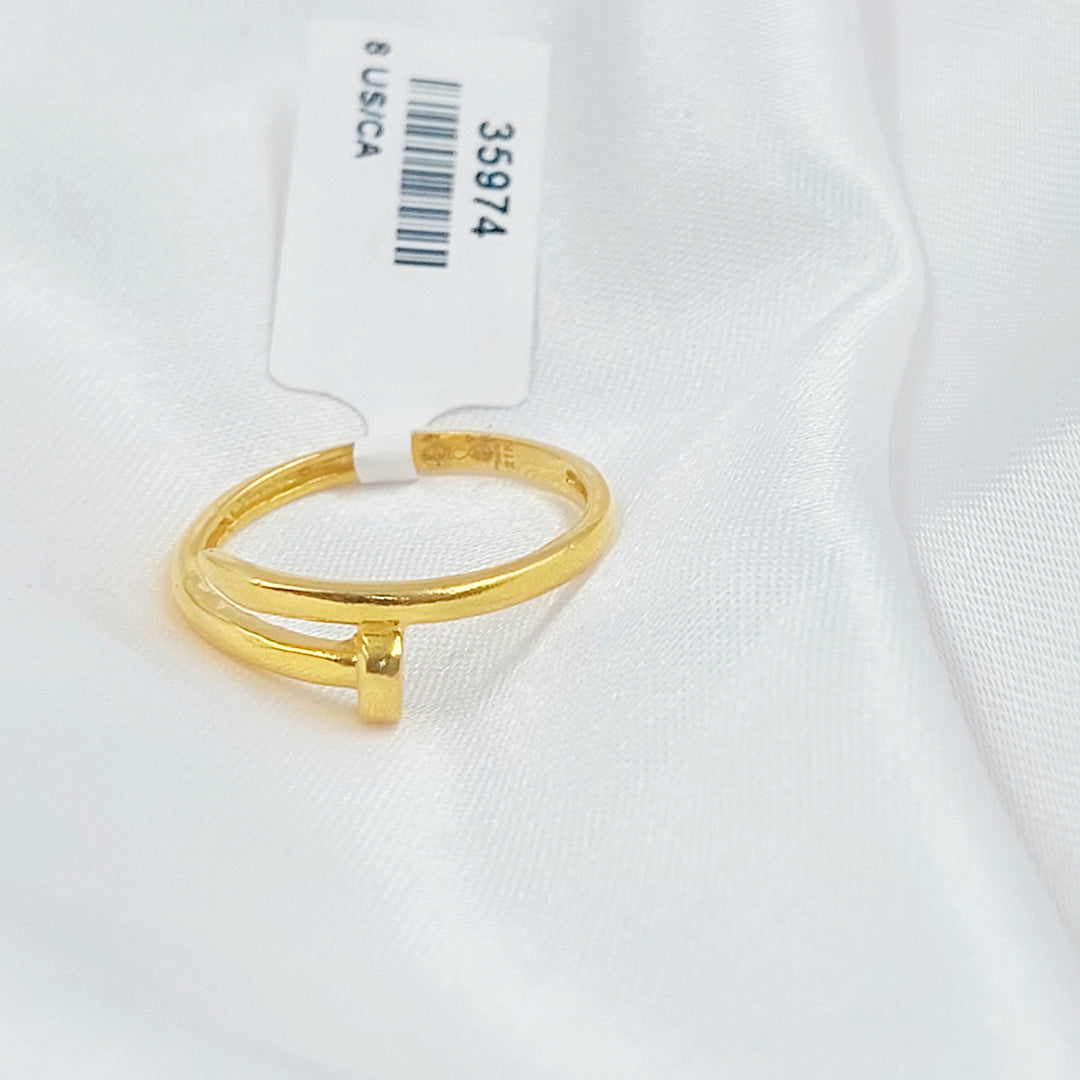 21K خاتم مسمار-مجوهرات الشيخ سعيد-Saeed Jewelry 