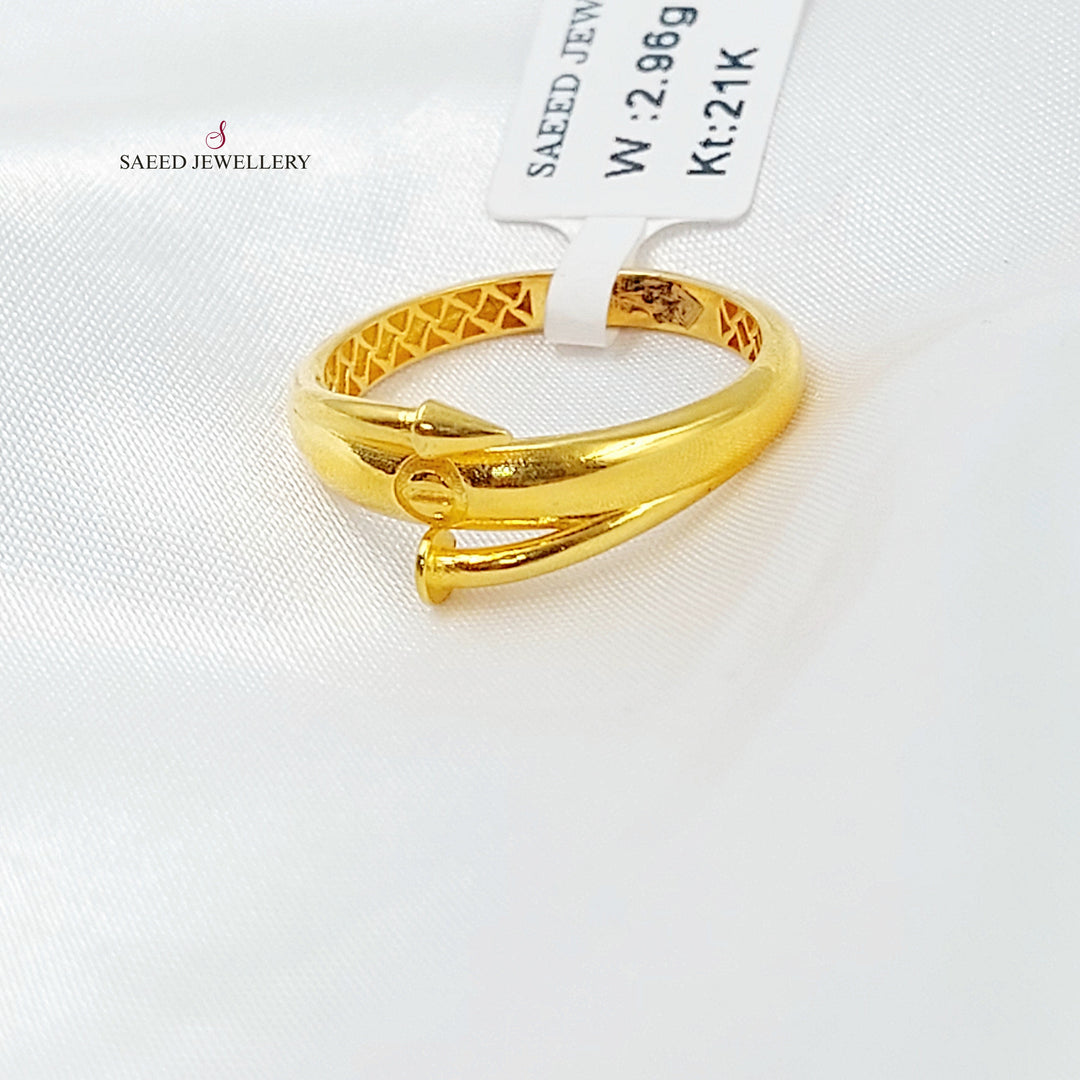 21K خاتم مسمار-مجوهرات الشيخ سعيد-Saeed Jewelry 