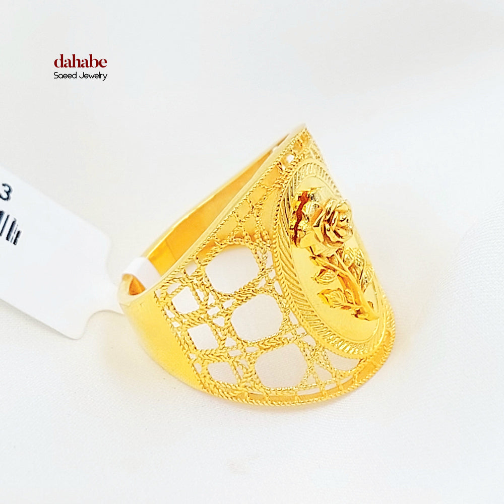 21K خاتم اونصه-مجوهرات الشيخ سعيد-Saeed Jewelry 