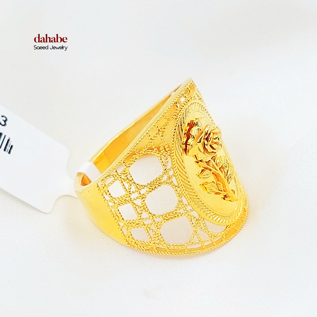 21K خاتم اونصه-مجوهرات الشيخ سعيد-Saeed Jewelry 