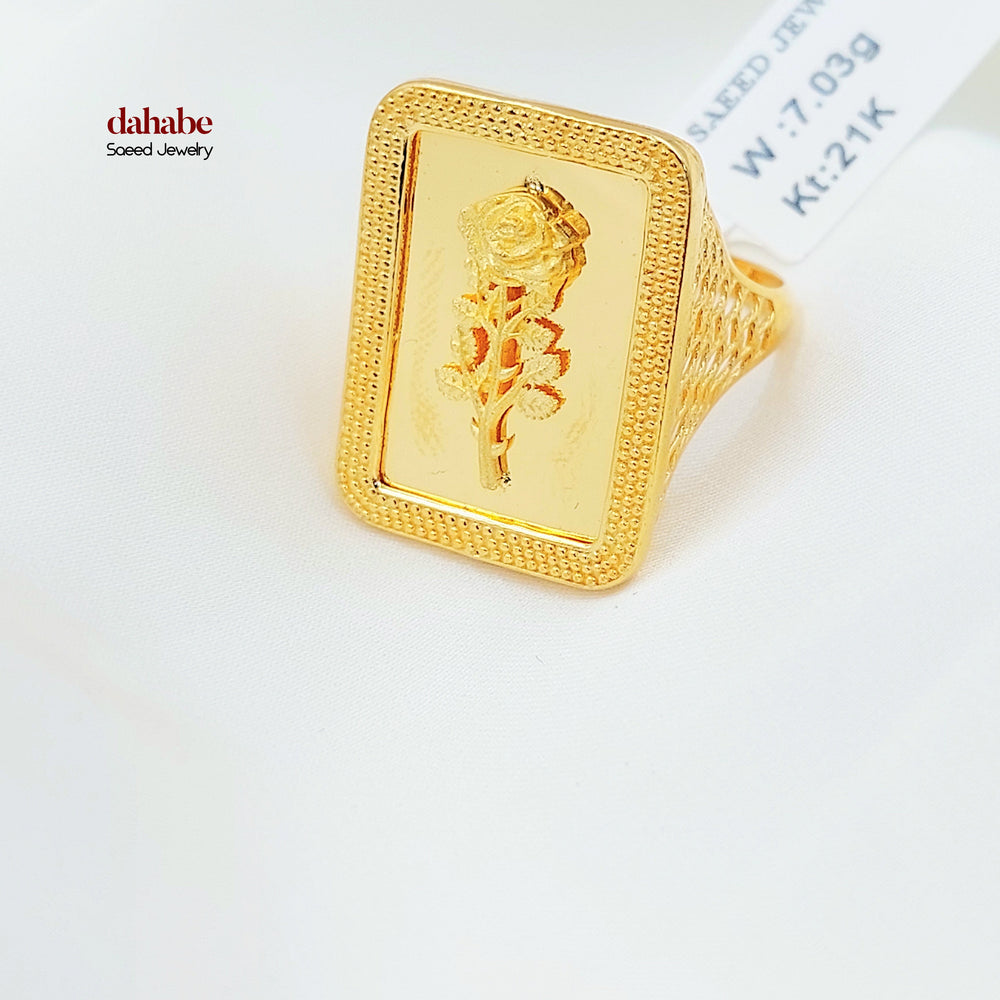 21K خاتم اونصه-مجوهرات الشيخ سعيد-Saeed Jewelry 