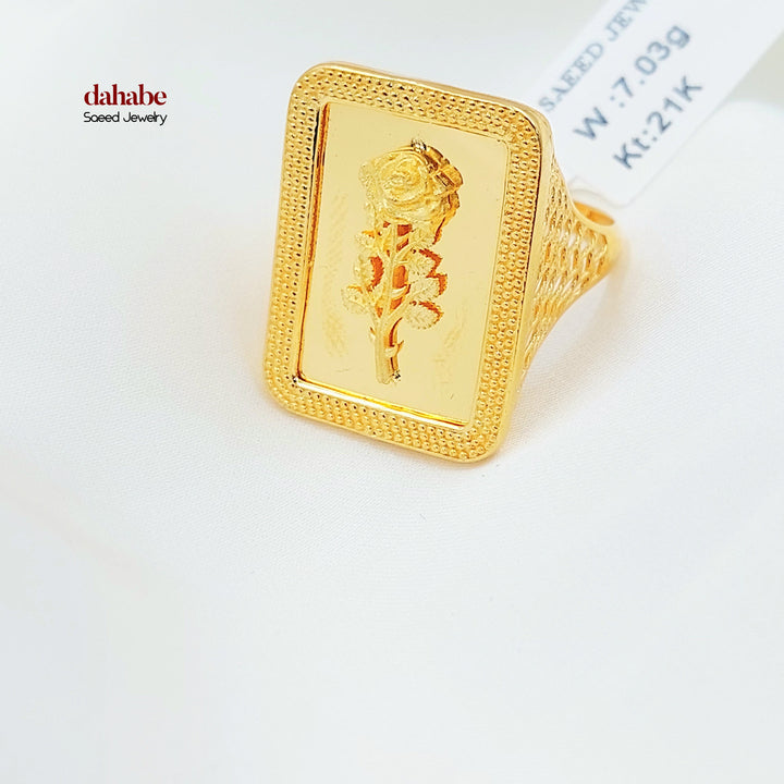 21K خاتم اونصه-مجوهرات الشيخ سعيد-Saeed Jewelry 