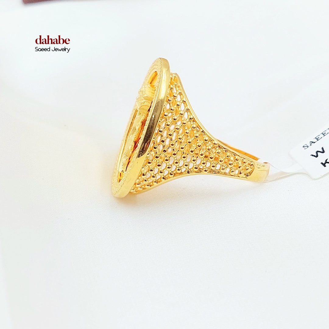 21K خاتم اونصه-مجوهرات الشيخ سعيد-Saeed Jewelry 