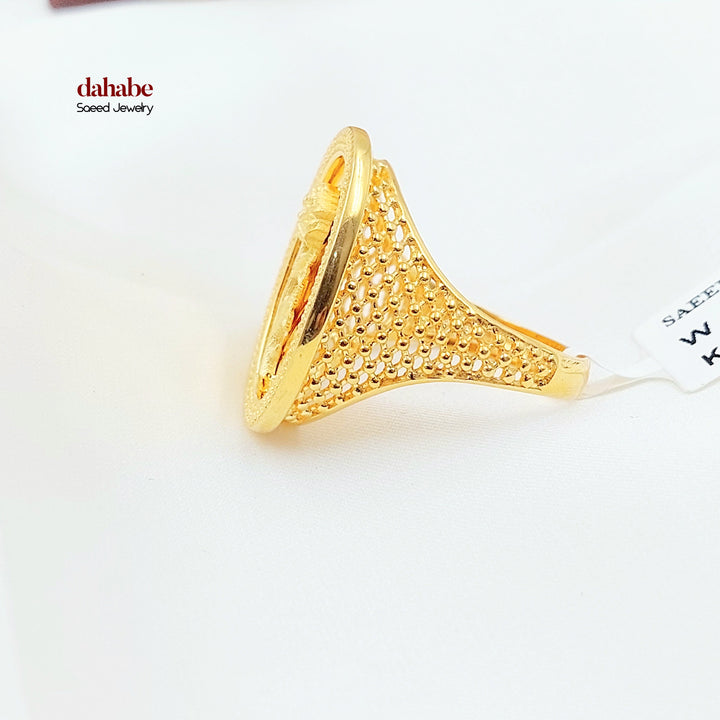 21K خاتم اونصه-مجوهرات الشيخ سعيد-Saeed Jewelry 