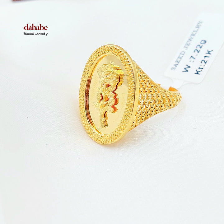 21K خاتم اونصه-مجوهرات الشيخ سعيد-Saeed Jewelry 