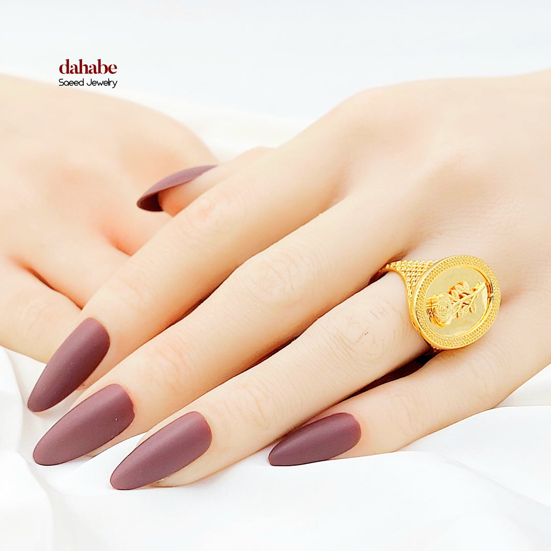 21K خاتم اونصه-مجوهرات الشيخ سعيد-Saeed Jewelry 