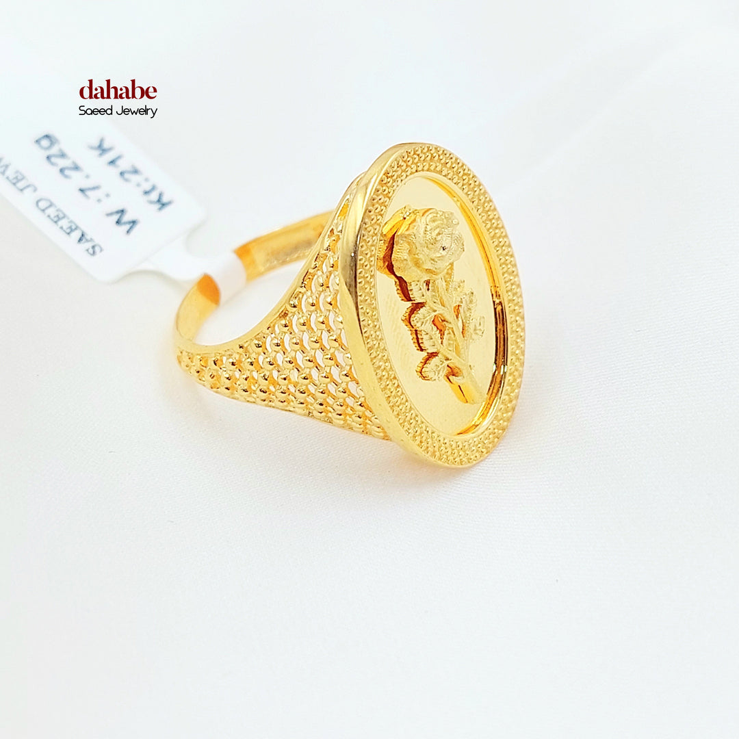 21K خاتم اونصه-مجوهرات الشيخ سعيد-Saeed Jewelry 