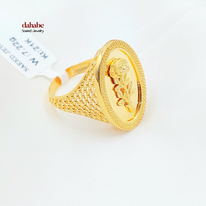 21K خاتم اونصه-مجوهرات الشيخ سعيد-Saeed Jewelry 