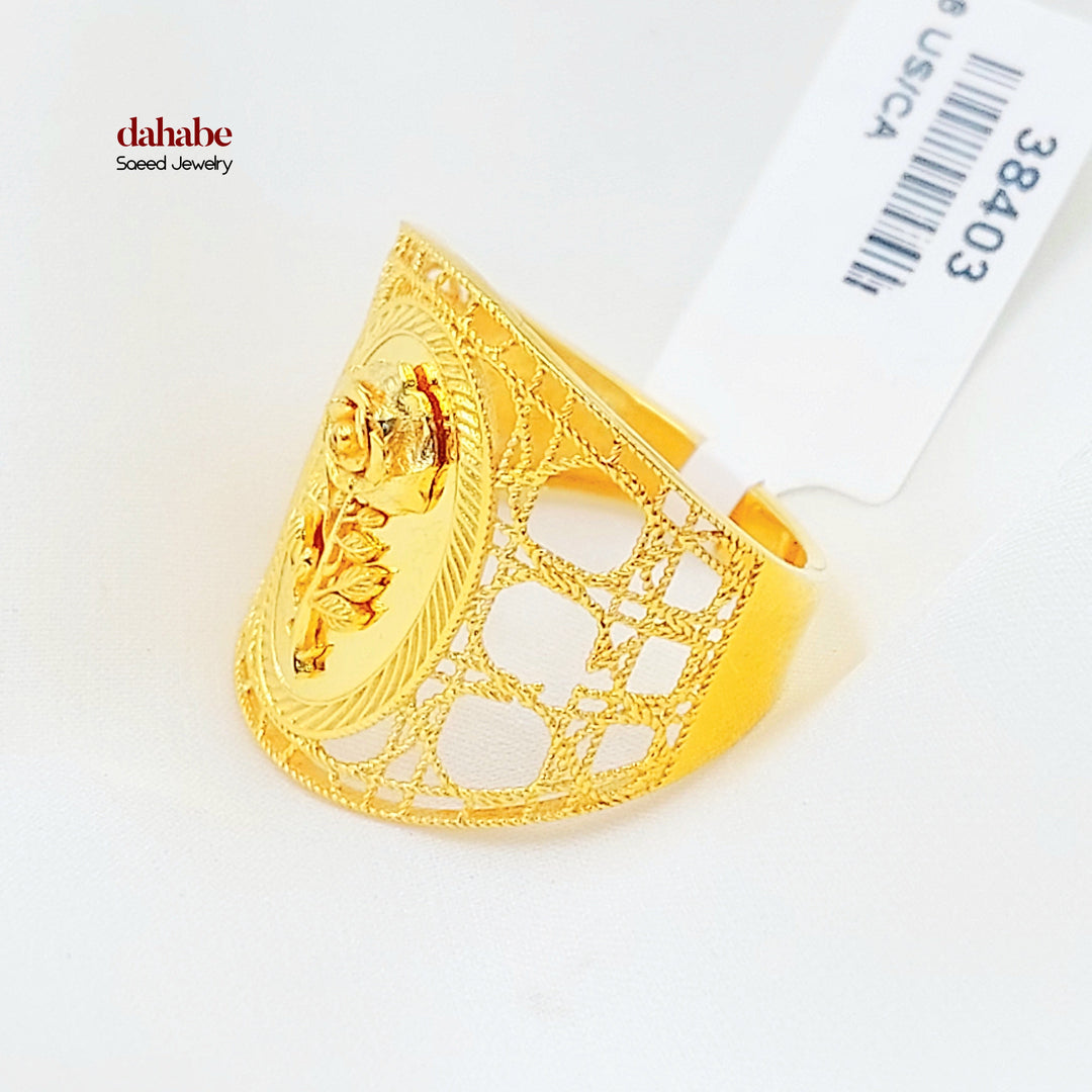 21K خاتم اونصه-مجوهرات الشيخ سعيد-Saeed Jewelry 