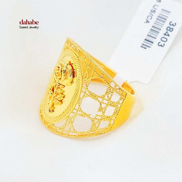 21K خاتم اونصه-مجوهرات الشيخ سعيد-Saeed Jewelry 