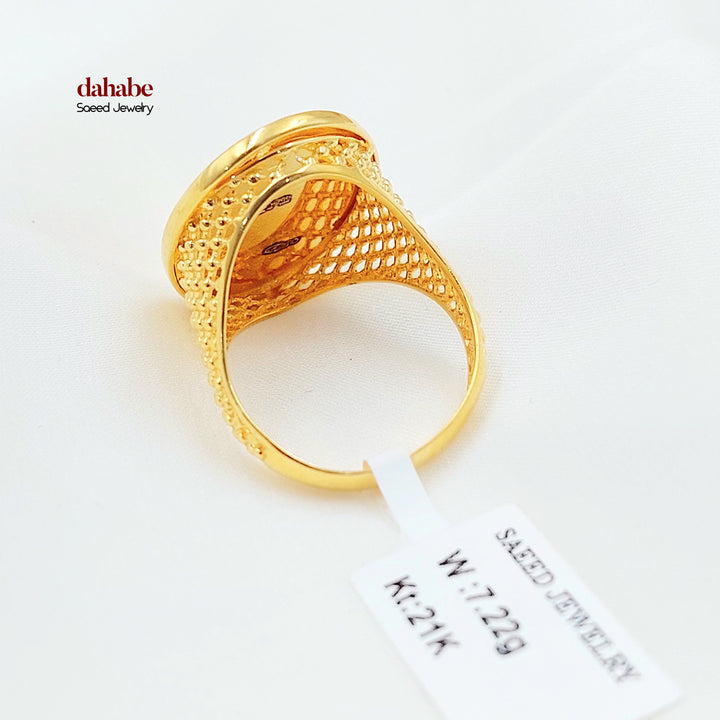 21K خاتم اونصه-مجوهرات الشيخ سعيد-Saeed Jewelry 
