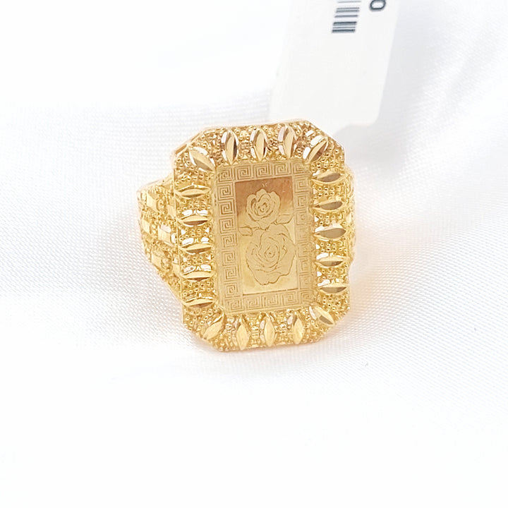 21K خاتم نقش اونصه-مجوهرات الشيخ سعيد-Saeed Jewelry 