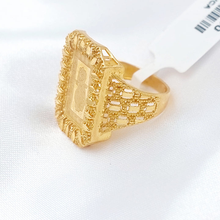 21K خاتم نقش اونصه-مجوهرات الشيخ سعيد-Saeed Jewelry 