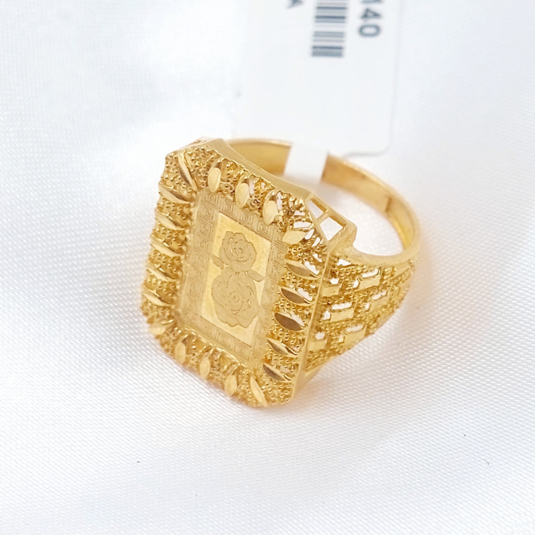 21K خاتم نقش اونصه-مجوهرات الشيخ سعيد-Saeed Jewelry 