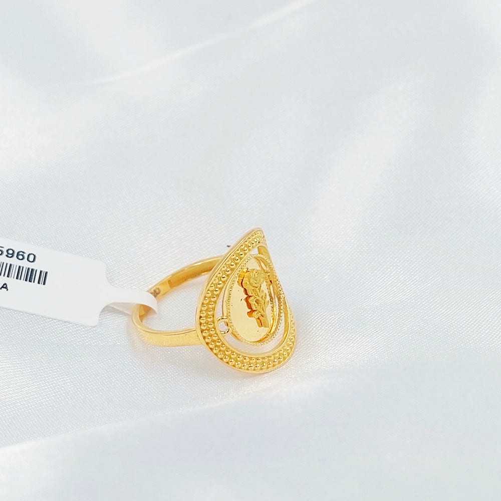 21K خاتم اونصه-مجوهرات الشيخ سعيد-Saeed Jewelry 