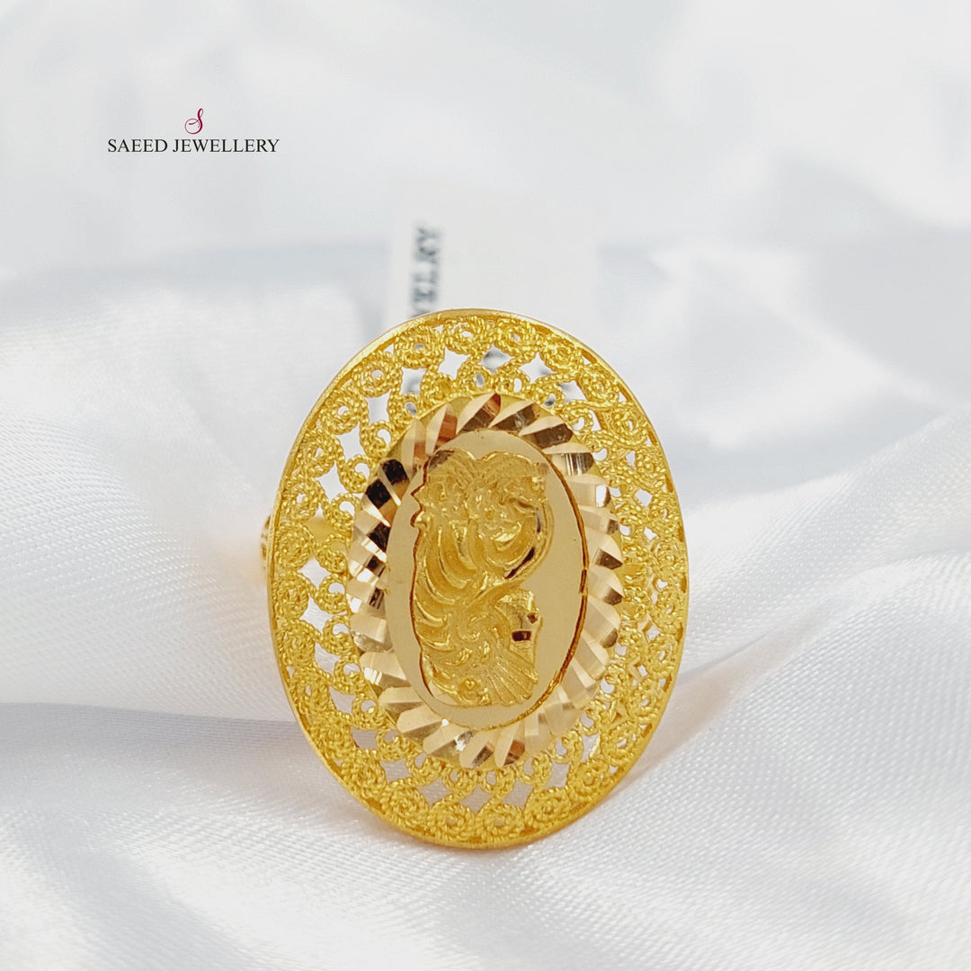 21K خاتم اونصه-مجوهرات الشيخ سعيد-Saeed Jewelry 