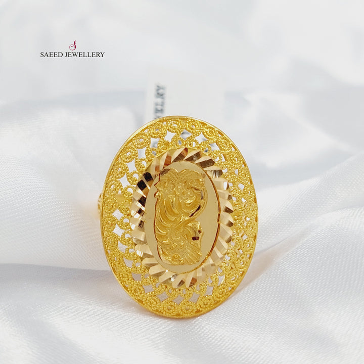 21K خاتم اونصه-مجوهرات الشيخ سعيد-Saeed Jewelry 