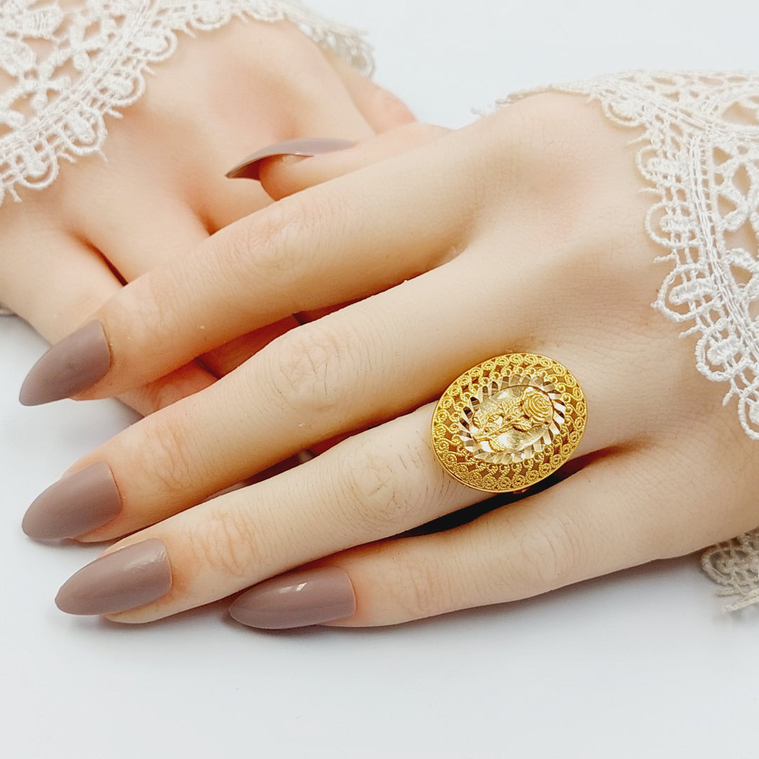 21K خاتم اونصه-مجوهرات الشيخ سعيد-Saeed Jewelry 