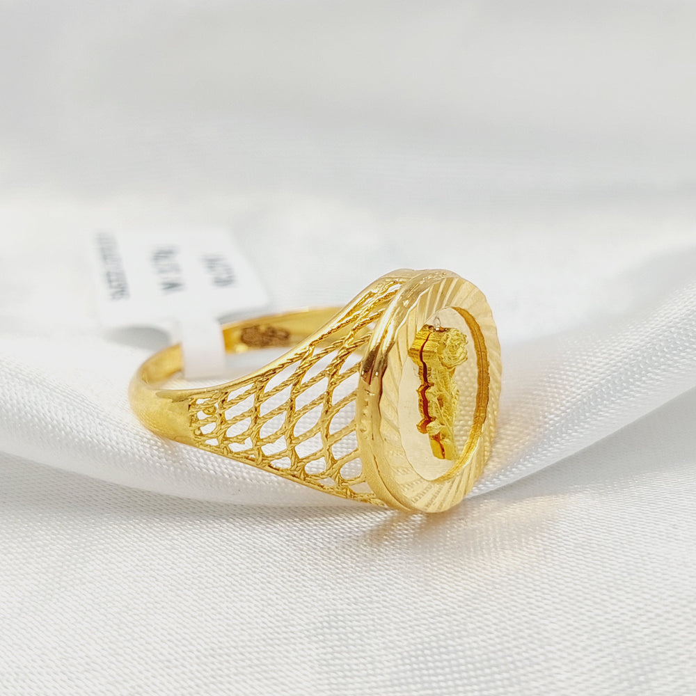 21K خاتم اونصه-مجوهرات الشيخ سعيد-Saeed Jewelry 