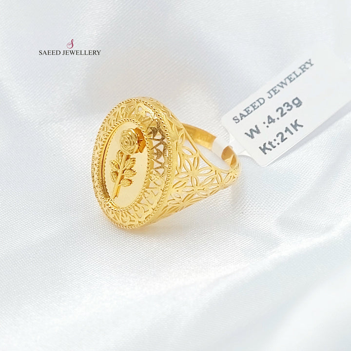 21K خاتم اونصه-مجوهرات الشيخ سعيد-Saeed Jewelry 