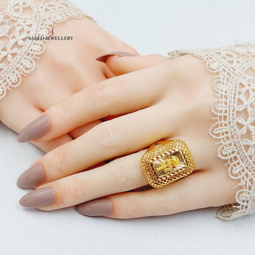 21K خاتم اونصه-مجوهرات الشيخ سعيد-Saeed Jewelry 
