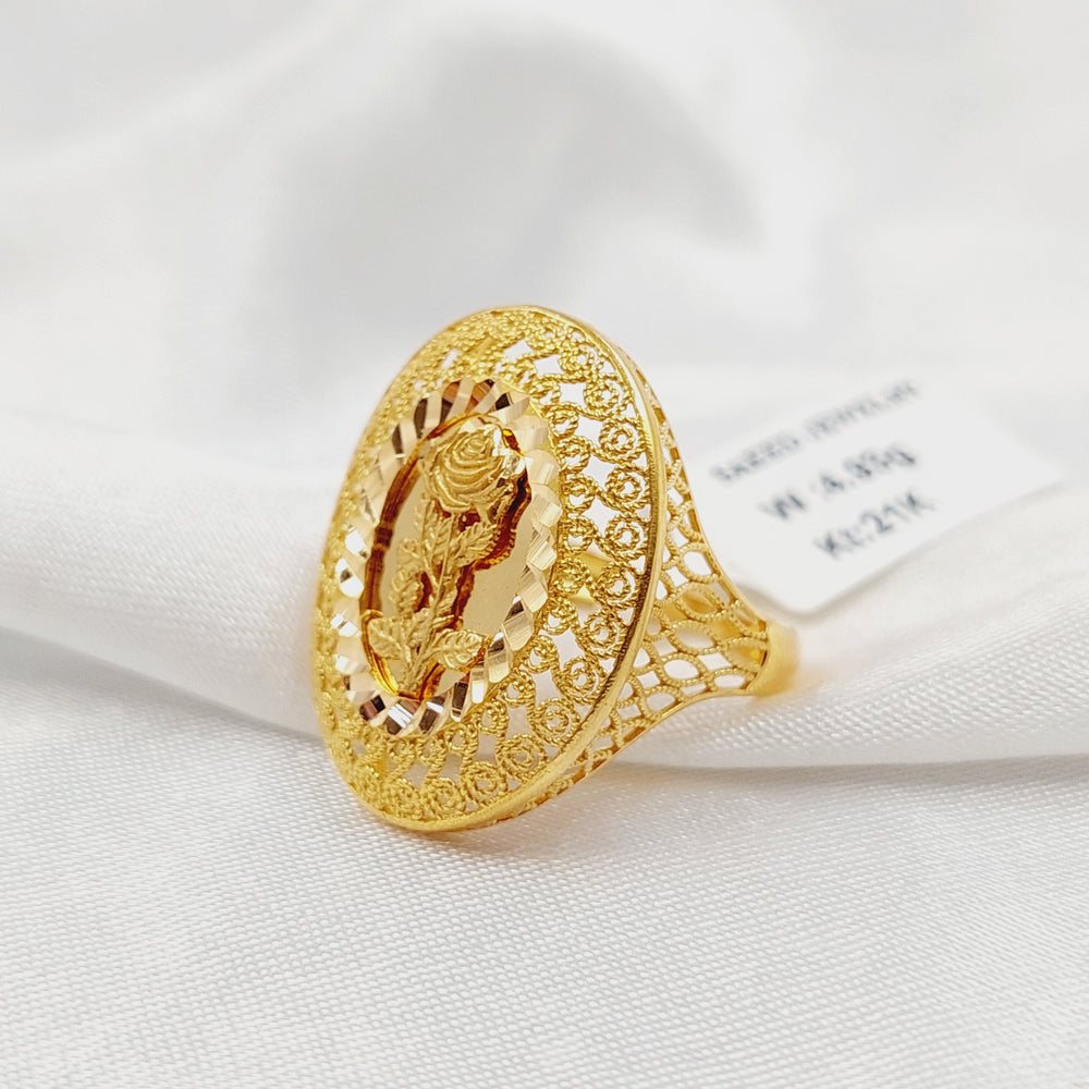 21K خاتم اونصه-مجوهرات الشيخ سعيد-Saeed Jewelry 