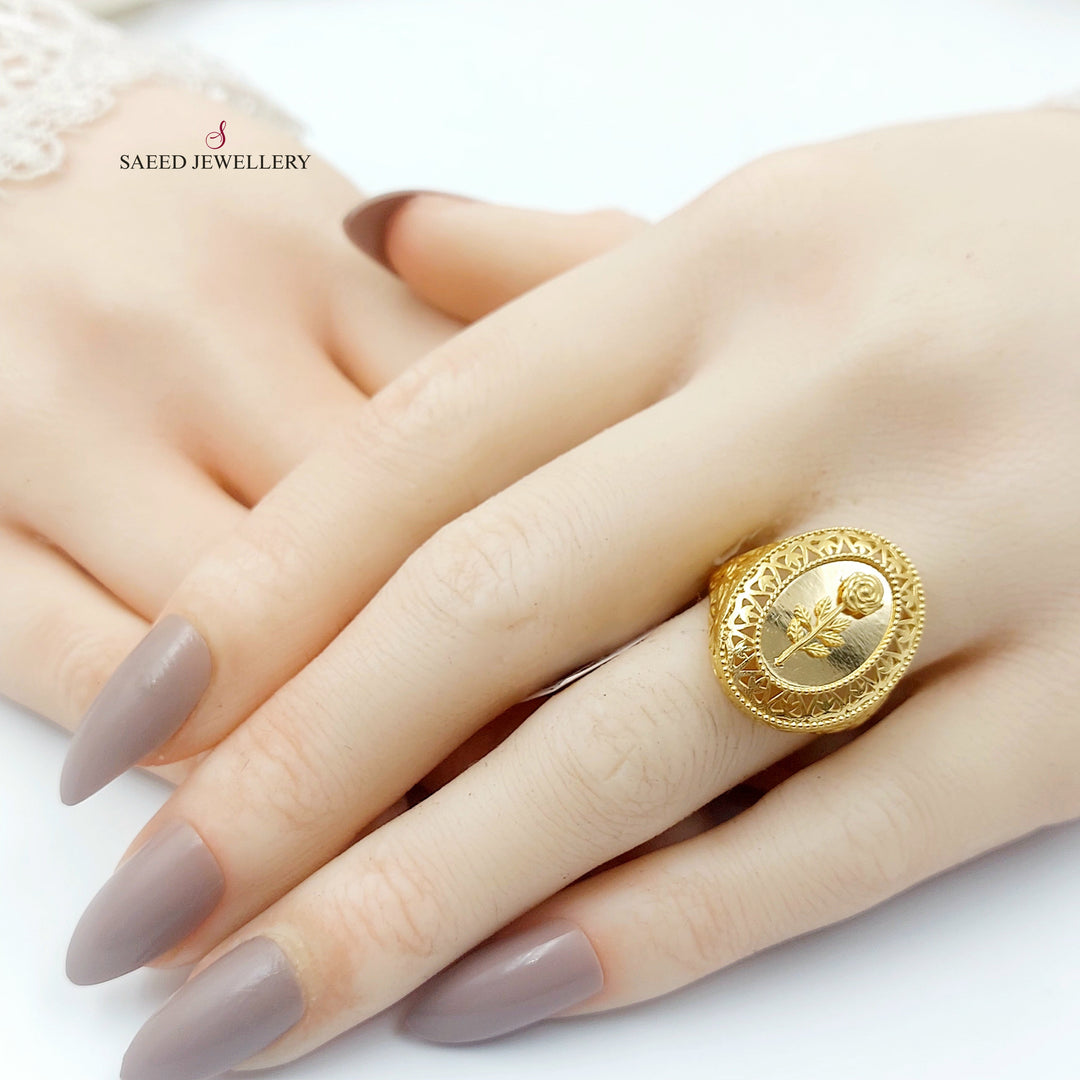 21K خاتم اونصه-مجوهرات الشيخ سعيد-Saeed Jewelry 