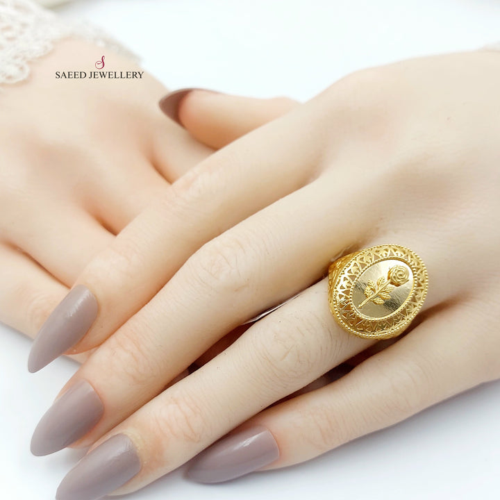 21K خاتم اونصه-مجوهرات الشيخ سعيد-Saeed Jewelry 