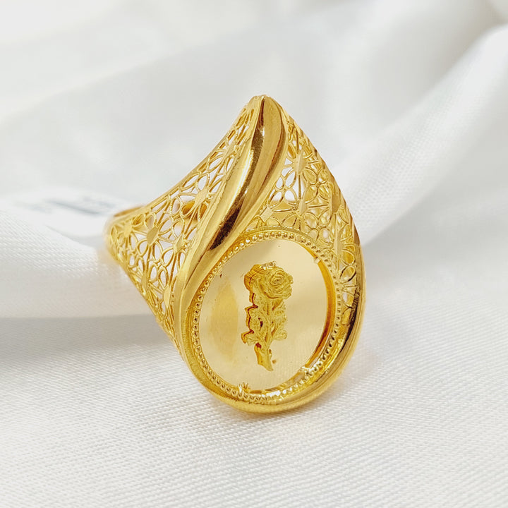 21K خاتم اونصه-مجوهرات الشيخ سعيد-Saeed Jewelry 