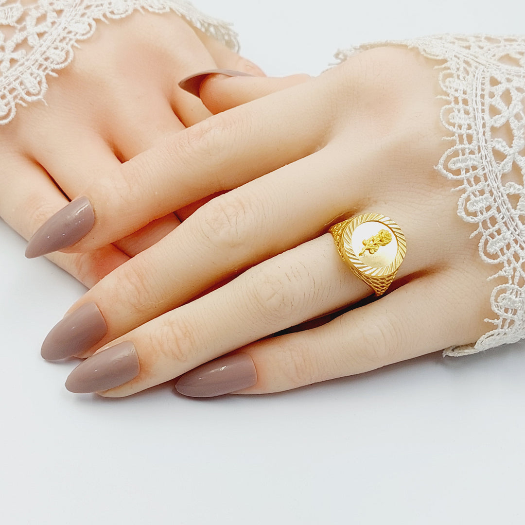 21K خاتم اونصه-مجوهرات الشيخ سعيد-Saeed Jewelry 