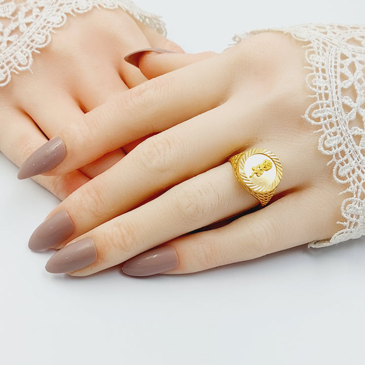21K خاتم اونصه-مجوهرات الشيخ سعيد-Saeed Jewelry 