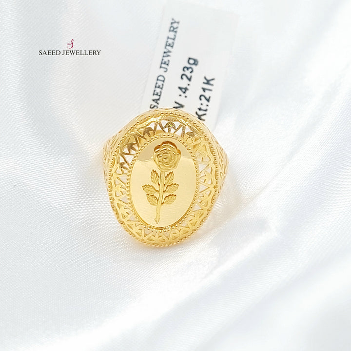 21K خاتم اونصه-مجوهرات الشيخ سعيد-Saeed Jewelry 