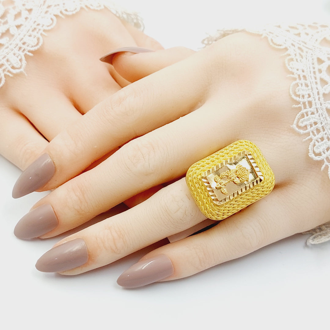 21K خاتم اونصه-مجوهرات الشيخ سعيد-Saeed Jewelry 