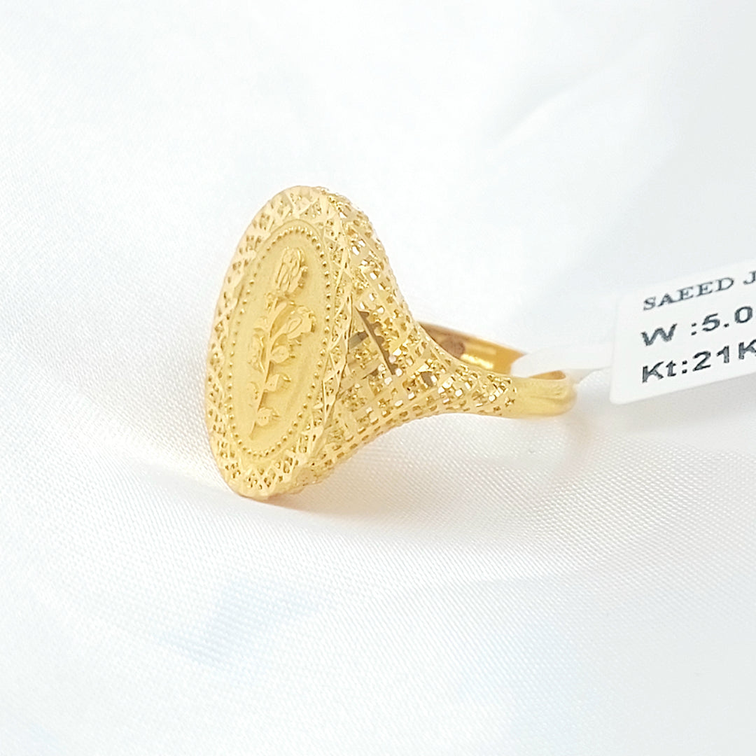 21K خاتم اونصه-مجوهرات الشيخ سعيد-Saeed Jewelry 