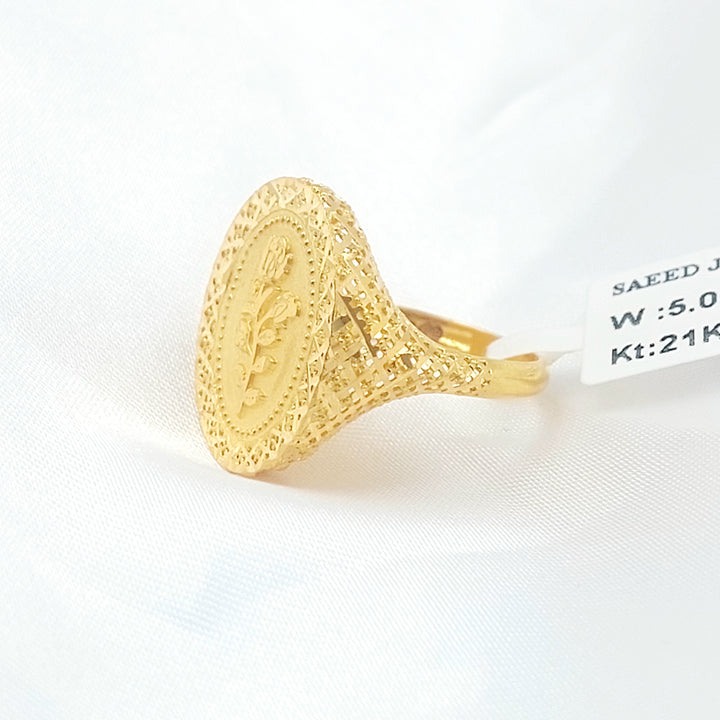 21K خاتم اونصه-مجوهرات الشيخ سعيد-Saeed Jewelry 