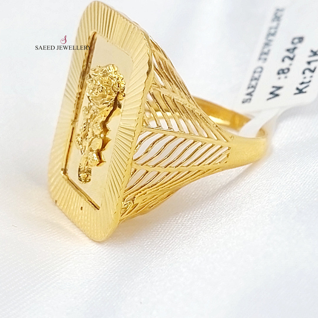 21K خاتم اونصه-مجوهرات الشيخ سعيد-Saeed Jewelry 