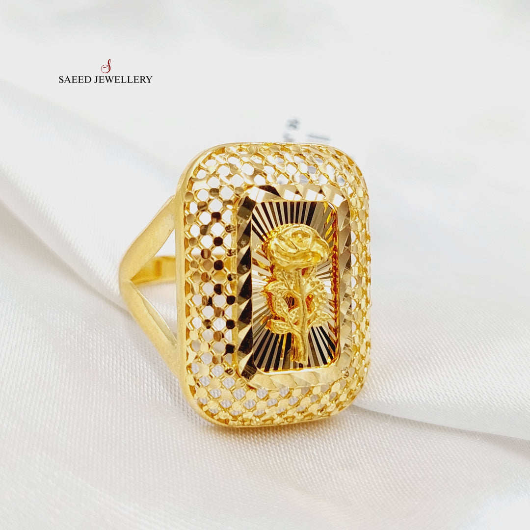 21K خاتم اونصه-مجوهرات الشيخ سعيد-Saeed Jewelry 