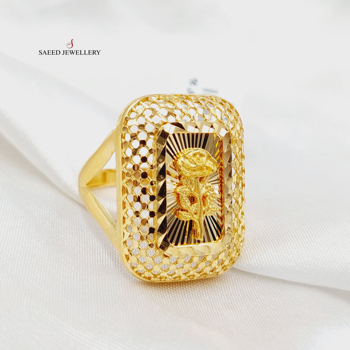 21K خاتم اونصه-مجوهرات الشيخ سعيد-Saeed Jewelry 