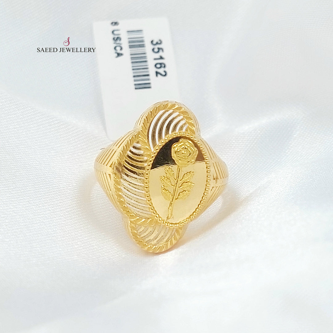 21K خاتم اونصه-مجوهرات الشيخ سعيد-Saeed Jewelry 