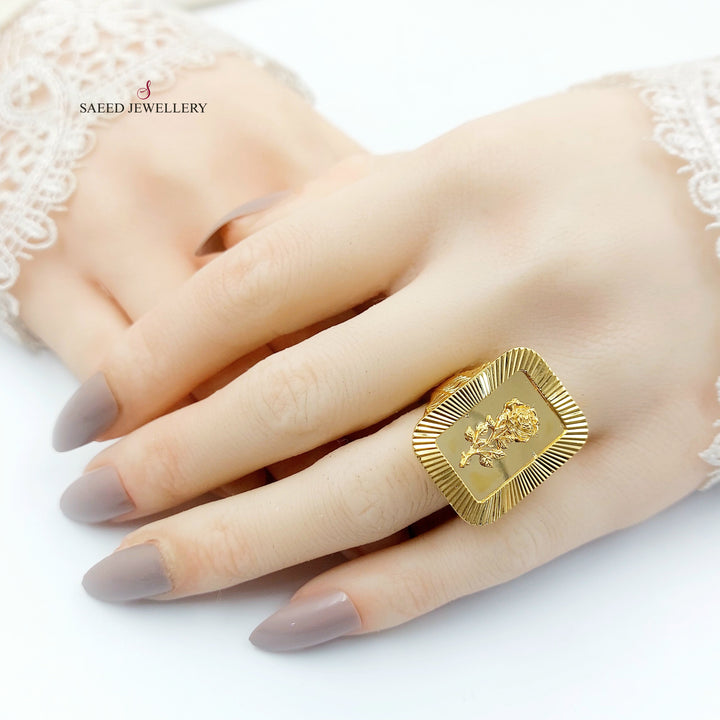 21K خاتم اونصه-مجوهرات الشيخ سعيد-Saeed Jewelry 