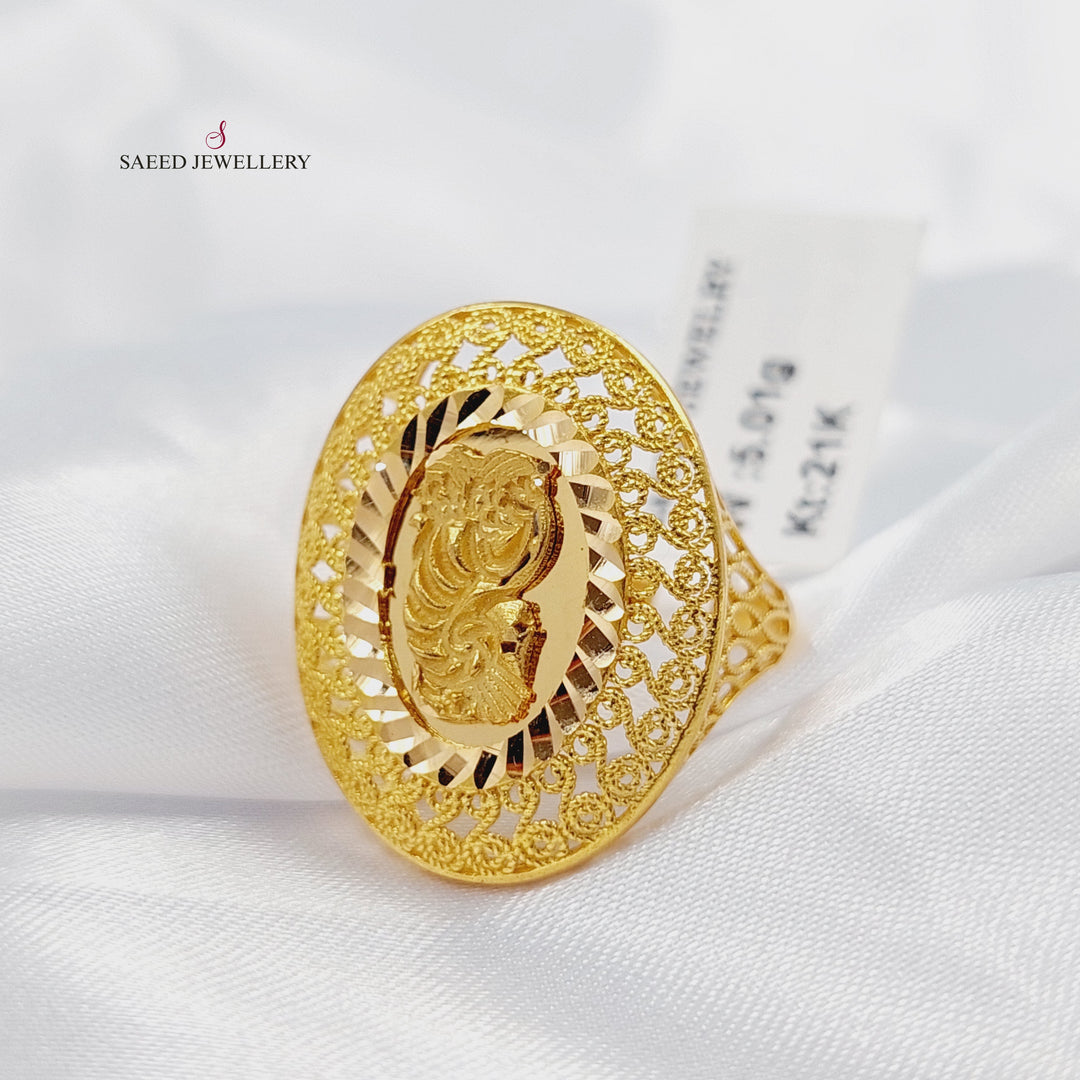 21K خاتم اونصه-مجوهرات الشيخ سعيد-Saeed Jewelry 