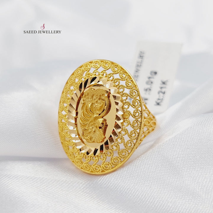 21K خاتم اونصه-مجوهرات الشيخ سعيد-Saeed Jewelry 