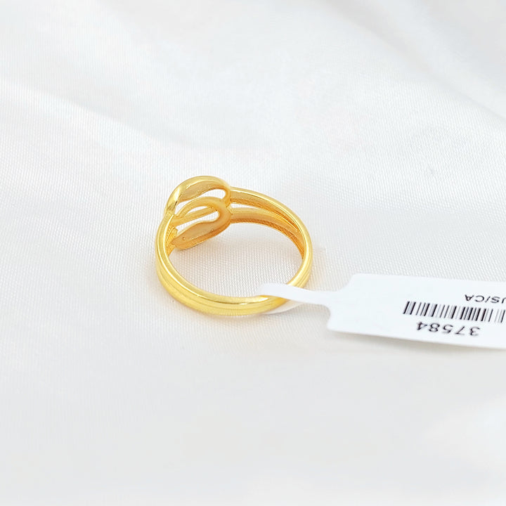 21K خاتم سادة-مجوهرات الشيخ سعيد-Saeed Jewelry 