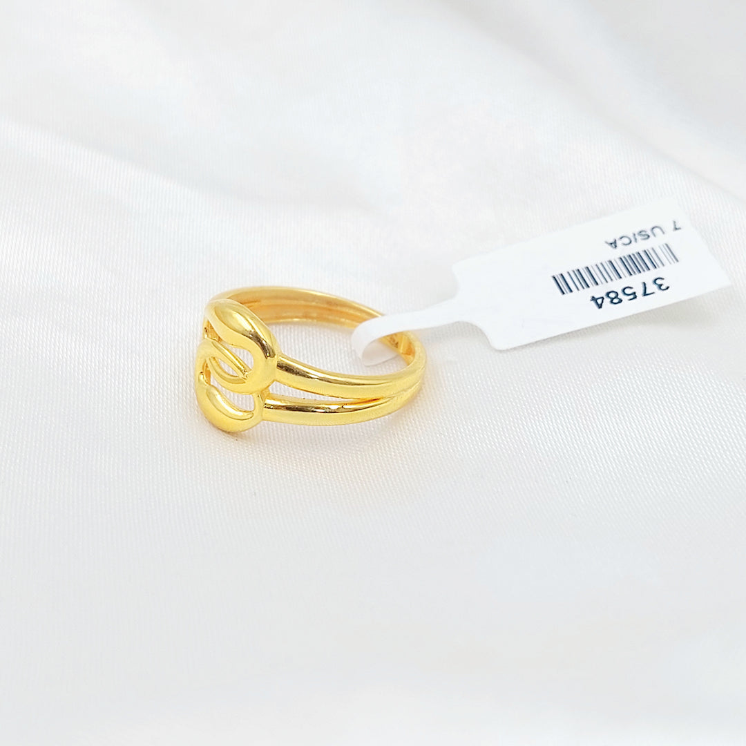21K خاتم سادة-مجوهرات الشيخ سعيد-Saeed Jewelry 
