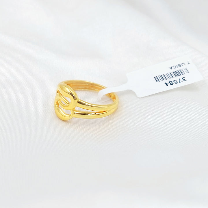 21K خاتم سادة-مجوهرات الشيخ سعيد-Saeed Jewelry 