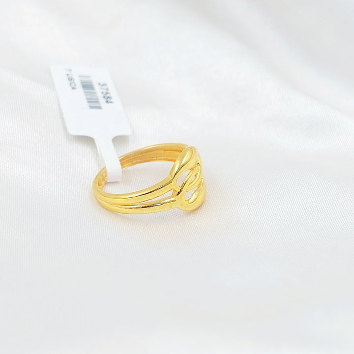 21K خاتم سادة-مجوهرات الشيخ سعيد-Saeed Jewelry 