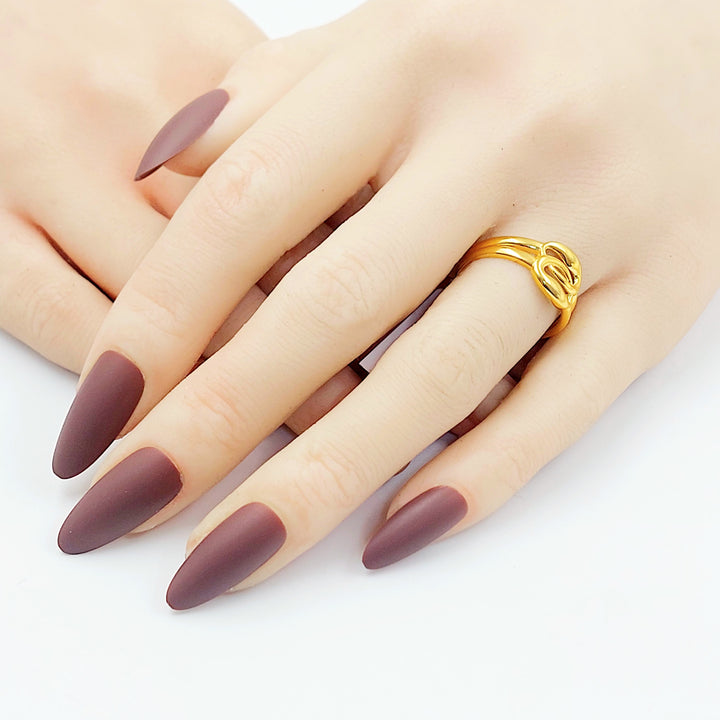 21K خاتم سادة-مجوهرات الشيخ سعيد-Saeed Jewelry 