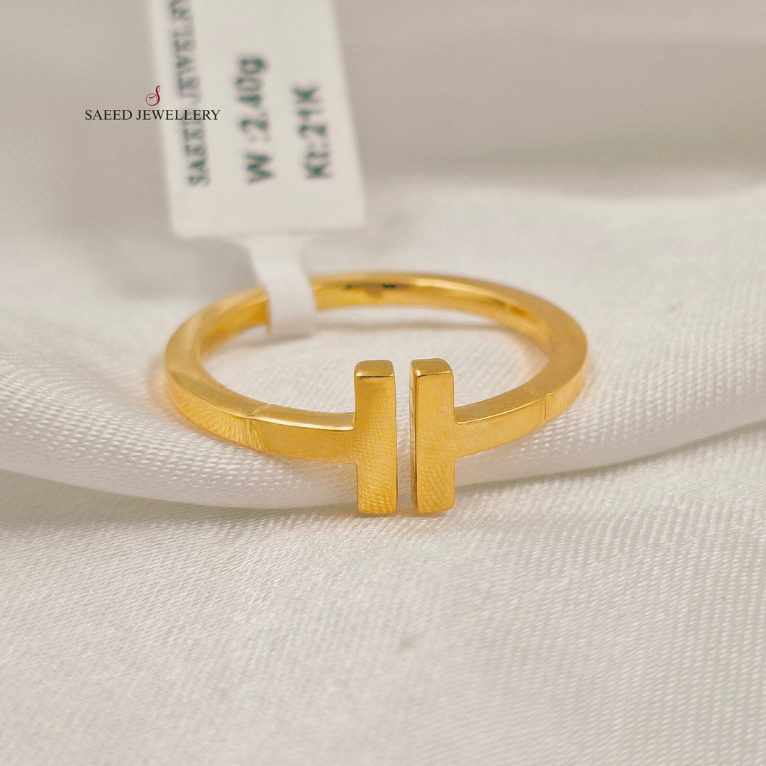 21K خاتم اكسترا سادة-مجوهرات الشيخ سعيد-Saeed Jewelry 